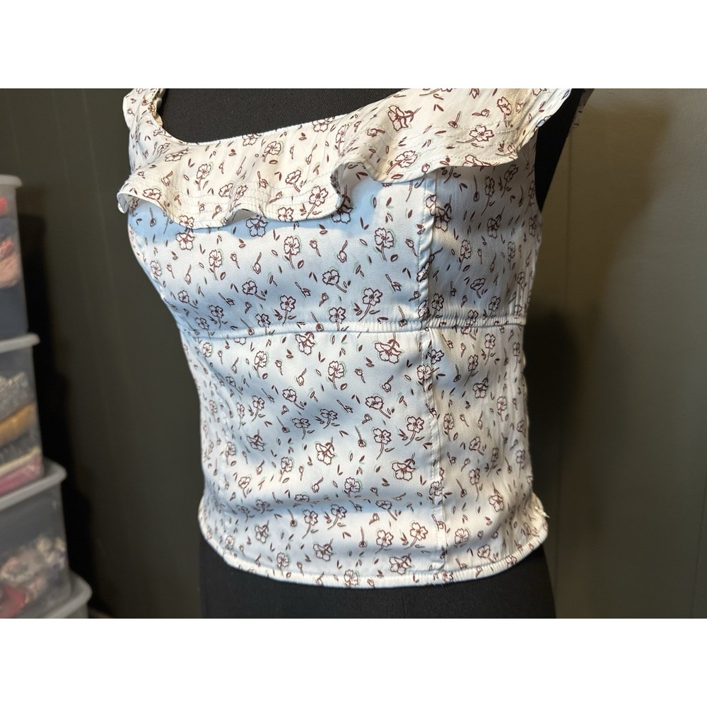 Free People Stay With‎ You Floral Cropped Tank Top Size Small S - Picture 6 of 9